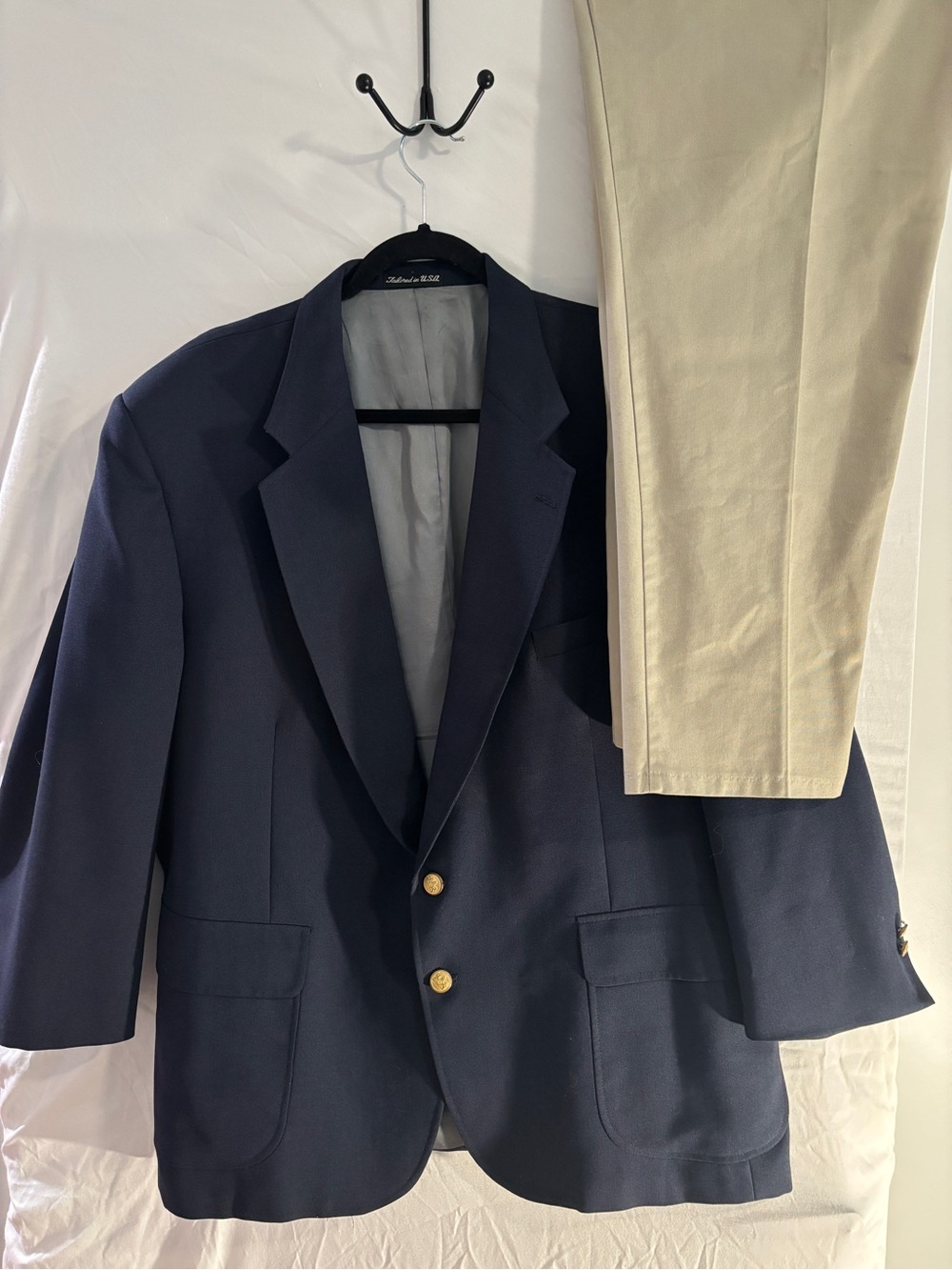 Stafford Navy Blazer with Gold Buttons